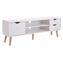 Miroytengo - Fiano tv Meubles en blanc 120x41x28 cm