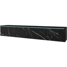 Muebles Slavic - Mueble de tv Lowboard d 180 cm, mueble de televisión con iluminación led, mueble de televisión colgante, color San Sebastián