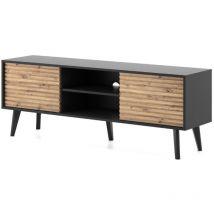 Mueble de Tv WILLOW 154 cm roble y negro