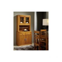 Moblit - Kynus -Nova Alacena 2 Puertas Pino Macizo, Color Cerezo, Medidas 187x91x42 (Alto/Ancho/Fondo)