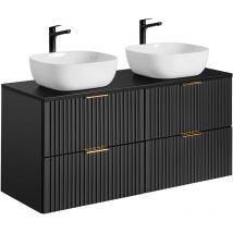 Mueble lavabo doble 120cm Adriel Negro