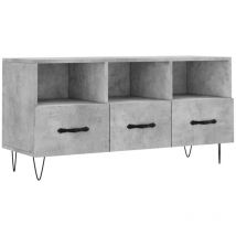 Jinlefu - Mueble de tv madera de ingeniería gris hormigón 102x36x50 cm vidaXL
