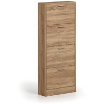 Mueble para zapatos vertical era, 4 cajones color roble sonoma