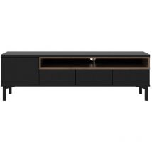 Les Tendances - Mueble tv 1 puerta, 3 cajones y 2 huecos L155,7 cm - april