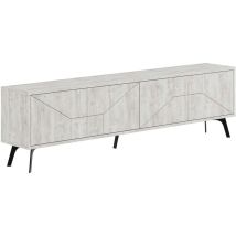 Mueble TV Dune 180 cm Blanco – Melamina 18 mm – Diseño elegante y resistente – Ideal para salón