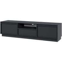 Selsey - Mueble tv 3 puertas con 3 cajones - 154 cm - grafito negro - evo