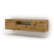 Mueble de TV AURA 150 cm colgante o con patas roble artesanal