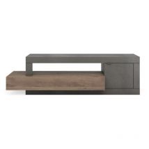 Vente-unique - Mueble de tv 1 puerta y 1 cajón Journey - L160 cm