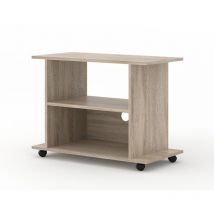 Mueble tv con ruedas yogi 80 cm roble sonoma