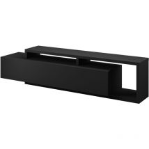 Arredamento1 - Mueble tv Lutiva 103, Negro mate, Número de puertas: 0, Número de cajones: 0, 219x52x45cm