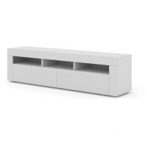 Salone Srl - Mueble de tv moreno 160 cm colgante o con patas blanco mate