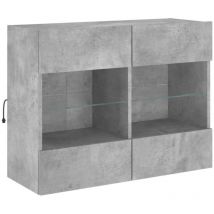 Helloshop26 - Mueble tv multimedia estantería para televisión buffet para televisión comedor salón dormitorio montado en la pared con luces led 78,5