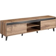 Bim Furniture - Mueble tv nord 170 cm wotan roble + antracita