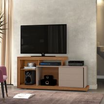 SDM - mueble tv pandora madera roble y gris 160 cm