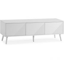Mueble Tv Telmo 3 puertas color Blanco 130 cm