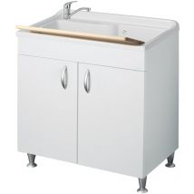 Negrari - Mueble y lavadero45x50 cm color blanco mod. Eco