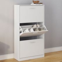 Zapatero blanco de 3 puertas klark