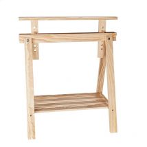 Mueblear Caballete de altura regulable, sin barniz en madera de pino, natural 69x45x95 cm - Natural
