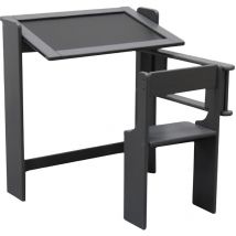 Mueblear - Pupitre pizarra plegable de 67x68x55 cm en color gris