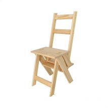 Mueblear - Silla escalera plegable, madera de pino, 39x53x91 cm, Acabado sin barniz