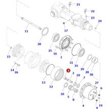 Komatsu - muffe hinterachse 20G-22-31140