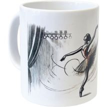 Mug en céramique blanche danseuse ballerine