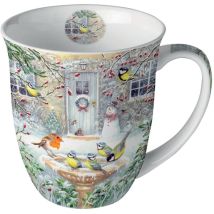 Mug En Porcelaine Fine Oiseaux D'Hiver – 0,4 Litre