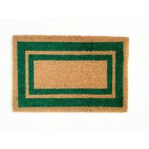 Felpudos de coco 40x60 cm con doble cenefa. Verde