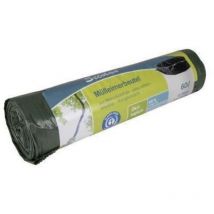 Müllbeutel 60 x 72 cm (b x h) 30μm 60l Polyethylen 100 % recycelt schwarz 15 St./Pack.