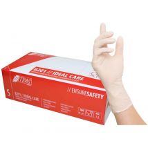 Ideal Care 8201 Latex-Einmalhandschuhe - 100 Stück - Größe:8 - Nitras