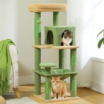 Abrihome - Multi-Level Cat Tree for Indoor Cats, Green