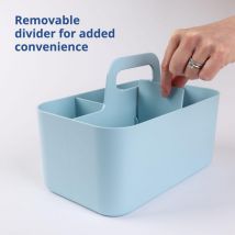 Jalleria - Multi-purpose Storage Boxes - Stackable Plastic Storage Boxes with Handles Desk, Makeup, Dorm Storage Boxes, Classroom Art Storage Boxes
