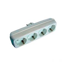 Multiconector 4 tomas 2p + t 16 a 250 v blanco (retractilado)