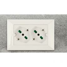 Multienchufe empotrado Fanton Opera con 2 tomas universales 3 Mod. Blanco 42100