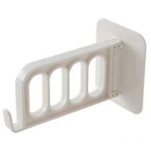 Multifunctional Adhesive Hanger Hook Clothes Organizer Rack for Glass Window Wall Tile(White)