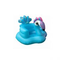 Multifunctional Inflatable Baby Learning Seat, Blue Peacock