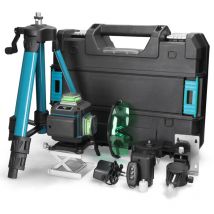 Decdeal - Multifunktionale 16-Linien-Laser-Wasserwaage 3° Selbstnivellierende Maschine Wiederaufladbare Lithiumbatterie Nivellierwerkzeug