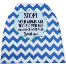 Multifunktionale Stilldecke - Kinderwagen- und Autositzabdeckung - Sonnen- und Windschutz - Wellendesign Blau (Junge)