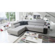 Kaiser - Multifunktionaler Eckschrank morena vii, Uttario Velvet Hellgrau Links