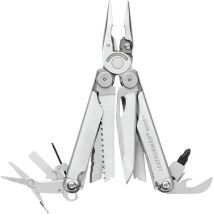Leatherman - Wave+ multiherramienta, ideal para profesionales y outdoor, 18 funciones, acero inoxidable 420HC, bloqueo total, uso con una mano, funda