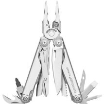 Leatherman - Surge, multiherramienta resistente para mecánica y construcción, 19 funciones, acero inoxidable 420HC, Blade Exchanger, funda nylon