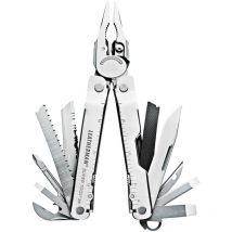 Leatherman - Super Tool 300, multiherramienta resistente para construcción y mecánica, 19 funciones, acero inoxidable 420HC, bloqueo total, funda
