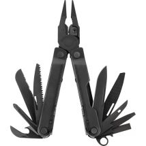 Leatherman - LTM-831563 Rebar . Multiherramienta con 17 funciones. Color Negro. Para uso profesional y proyectos en el hogar / Funda Molle, negra y