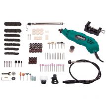 Multi-herramienta rotante de 160W, eje flexible, con un juego de 232 accesorios y una bolsa para la herramienta - Vonroc