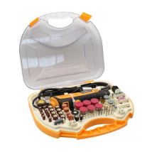 HOTECHE multiherramientas 200w 210 accesorios set , Set Multiherramienta con 210 accesorios Hoteche Con bloqueo para cambio de accesorios fácil y