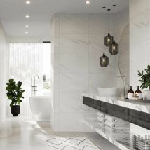 Multipanel - Shower Wall Panel Levanto Marble Tile Tongue and Groove 2400 x 598mm