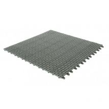 Dalles flexibles en plastique 55,5 x 55,5 cm pour intérieur, extérieur et jardin, Gris, drainant et autobloquante 6 pièces
