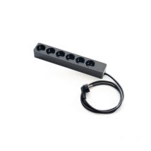 Famatel - Base enchufe múltiple negro. 6 tomas - talla