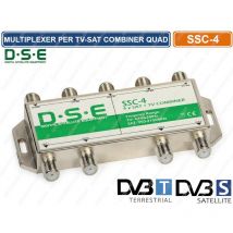 Multiplexer combinatore segnale sat + segnale antenna 4 sat 1 tv 4 uscite combo