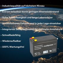 Blei-akku Mp7-12 Pb 12v / 7ah Vds, Faston 4,8 Mm - Multipower